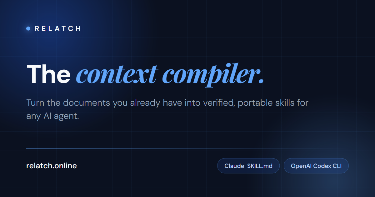 Relatch — Turn Your Documents into AI Skill Files